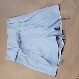 Amanda Uprichard Light Blue High Waist Shorts